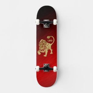 Skateboard León rojo magnífico Zodiac