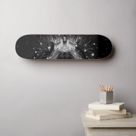 Skateboard León Starlight con Monograma de la Corona Negro