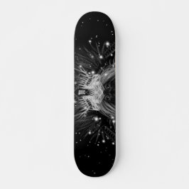 Skateboard León Starlight con Monograma de la Corona Negro