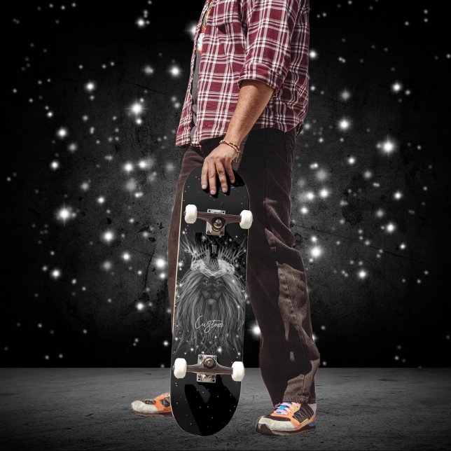 Skateboard León Starlight con Monograma de la Corona Negro (Subido por el creador)
