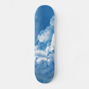 Skateboard León y cordero en las nubes