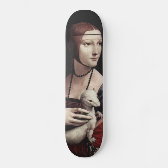 Skateboard Leonardo da Vinci - señora con un armiño (Anverso)