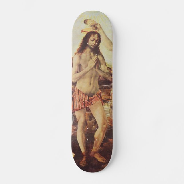 Skateboard Leonardo de da Vinci - El bautismo de Cristo (Anverso)