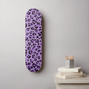 Skateboard Leopard Print, Leopard Spots, Purple Leopard