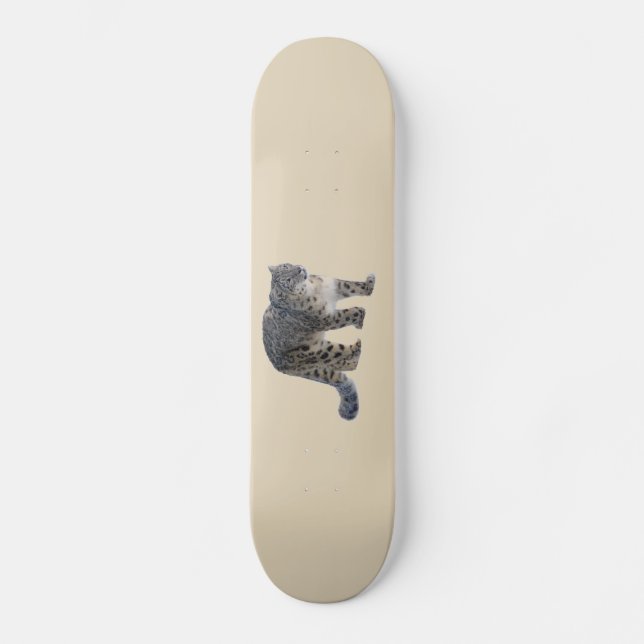 Skateboard Leopardo de la nieve (Anverso)