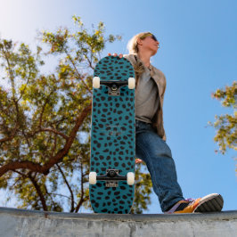 Skateboard Leopardo Verde azulado HAMbWG