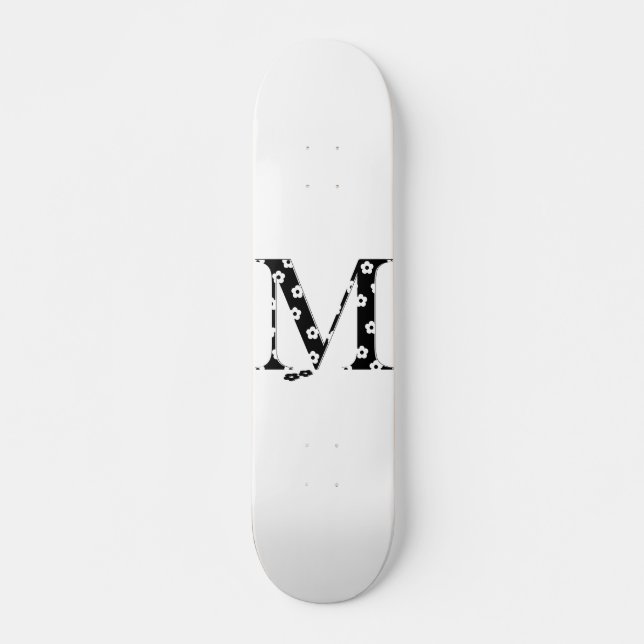 Skateboard letra con motivos florales M (Anverso )