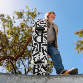 Skateboard Letras de alfabeto