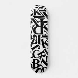 Skateboard Letras de alfabeto