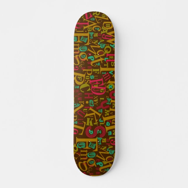 Skateboard Letras épicas A a Z Estilo de palabras únicas  (Anverso )