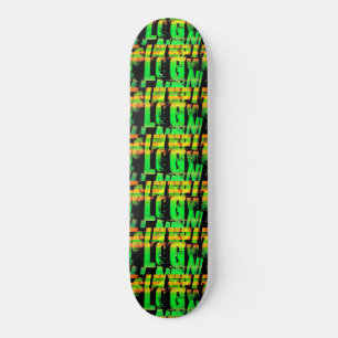 Skateboard Letras y números neones