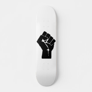 Skateboard Levantan puño negro - Protesta de resistencia