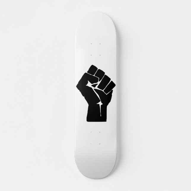 Skateboard Levantan puño negro - Protesta de resistencia (Anverso )