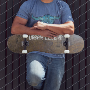 Skateboard Leyenda Urbana   Metalizado industrial Grunge