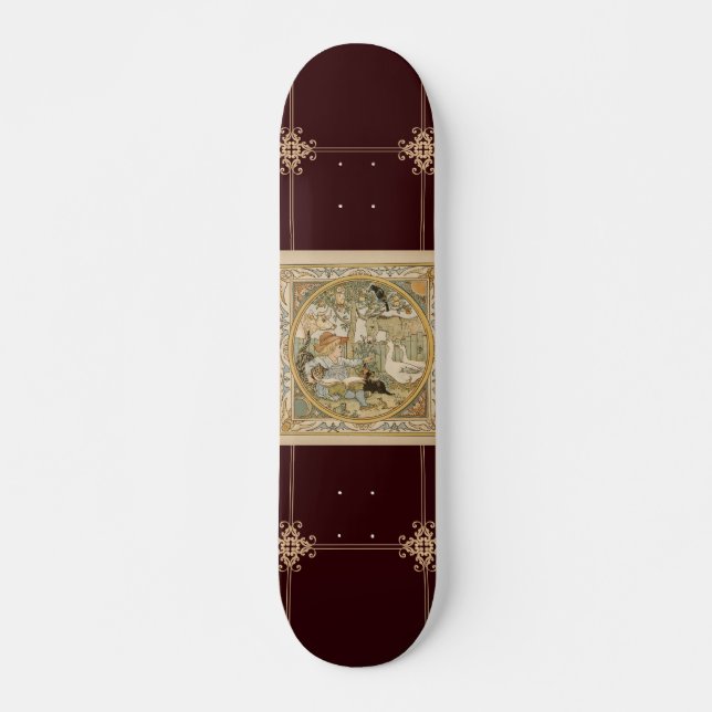 Skateboard Leyendo tablero de patines divertidos (Anverso )