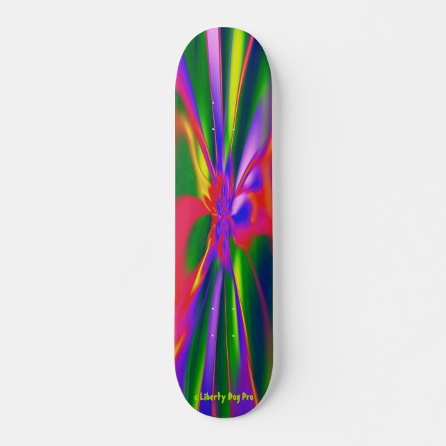 SKATEBOARD LIBERTY PERRO PRO TIENDA PSYCHEDELICA MADNESS DECK (Anverso )