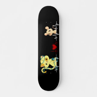 Skateboard Liebe zwischen Katze und Maus