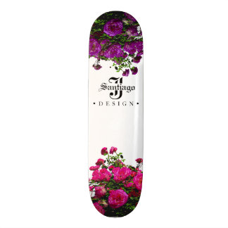 Skateboard Lienzo floral