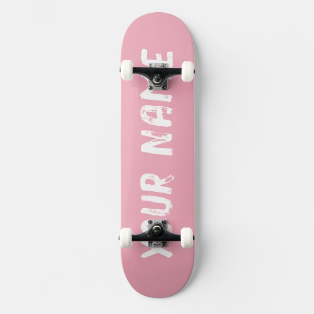 Skateboard Ligero Rosa Cute Girly (Anverso)