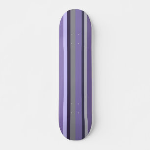 Skateboard Lila Gris Lavanda Rayado Vertical
