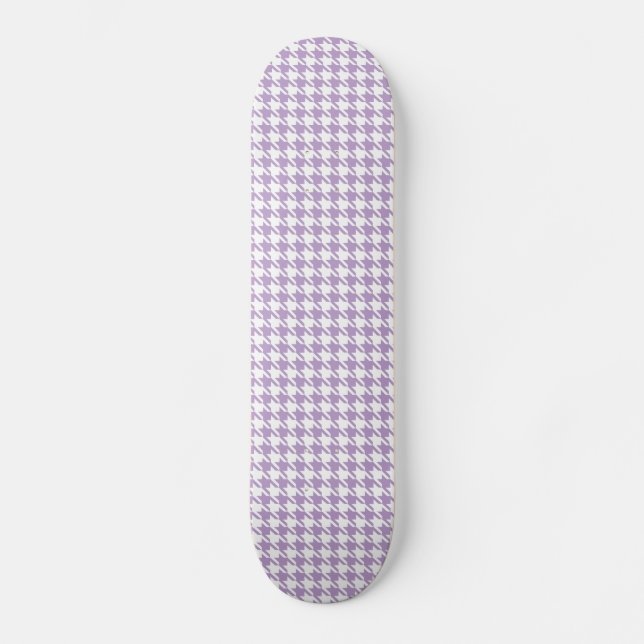 Skateboard Lilac de gallo y blanco (Anverso)