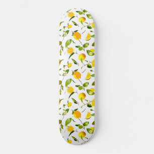 Skateboard Limón acuático y hojas 16