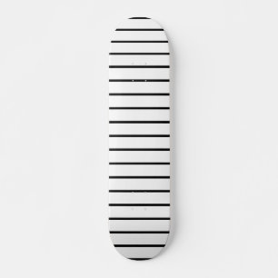 Skateboard Lindas rayas blancas y negras