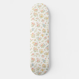 Skateboard Lindo patrón floral sin costuras pequeño y delicad