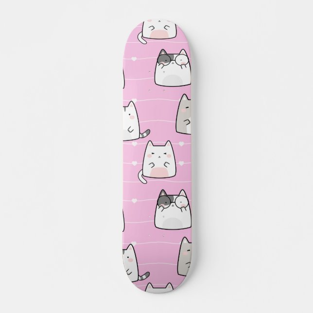Skateboard Línea de corazón del Patrón sin Marea Cuerdo Kawai (Anverso )