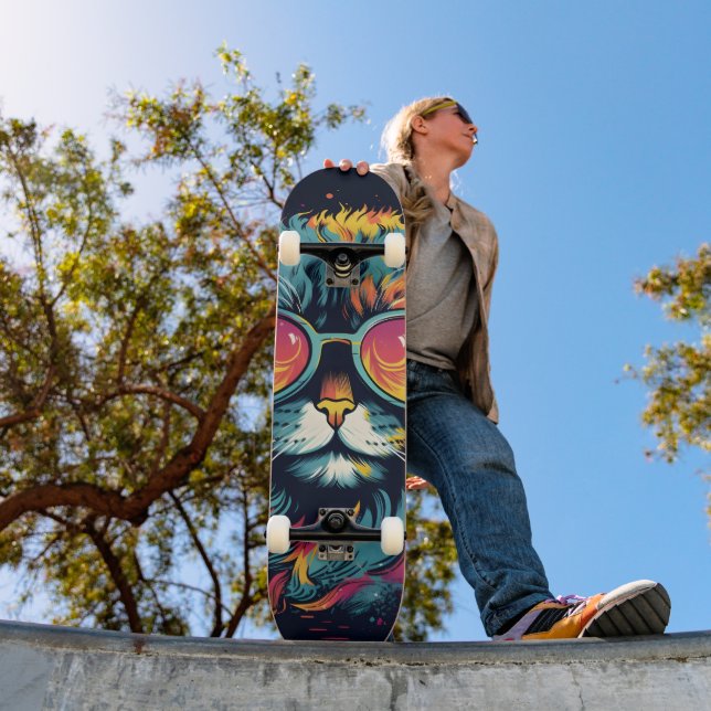 Skateboard Línea de Moda Retro Geek (Exterior 1)