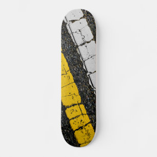 Skateboard Línea doble amarilla blanca