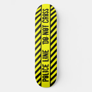 Skateboard línea policial - no cruzar