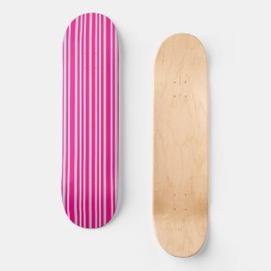 Skateboard Línea Verde Gris Gris Estriba En Bonito En Rosa