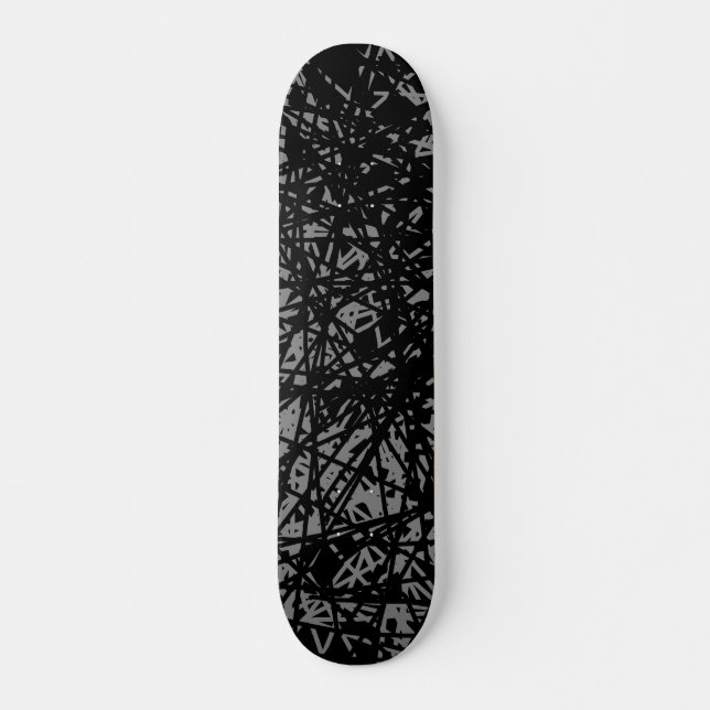 Skateboard Líneas abstractas - 50pc Gris (Anverso )