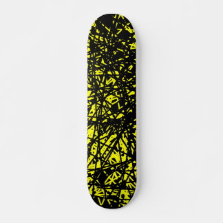 Skateboard Líneas abstractas - Amarillo