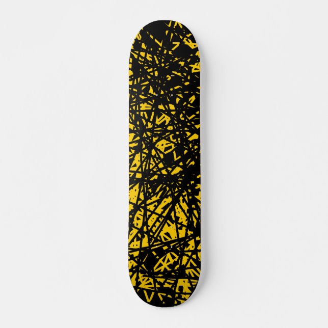 Skateboard Líneas abstractas - Ámbar (Anverso )