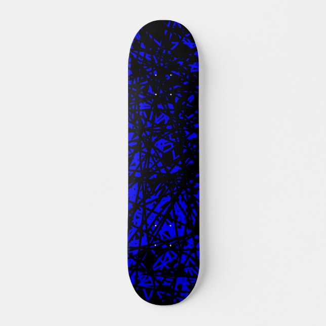 Skateboard Líneas abstractas - Azul (Anverso )