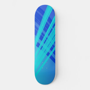 Skateboard Líneas abstractas azules y Verde azuladas
