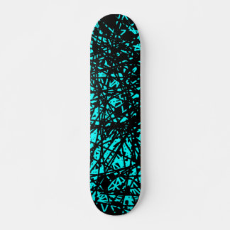 Skateboard Líneas abstractas - cian