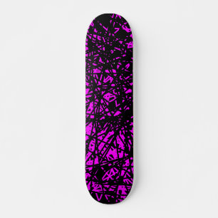 Skateboard Líneas abstractas - Magenta