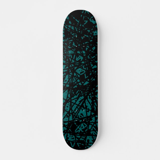 Skateboard Líneas abstractas - Moss Green (Anverso )