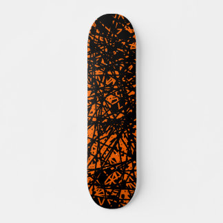 Skateboard Líneas abstractas - Naranja