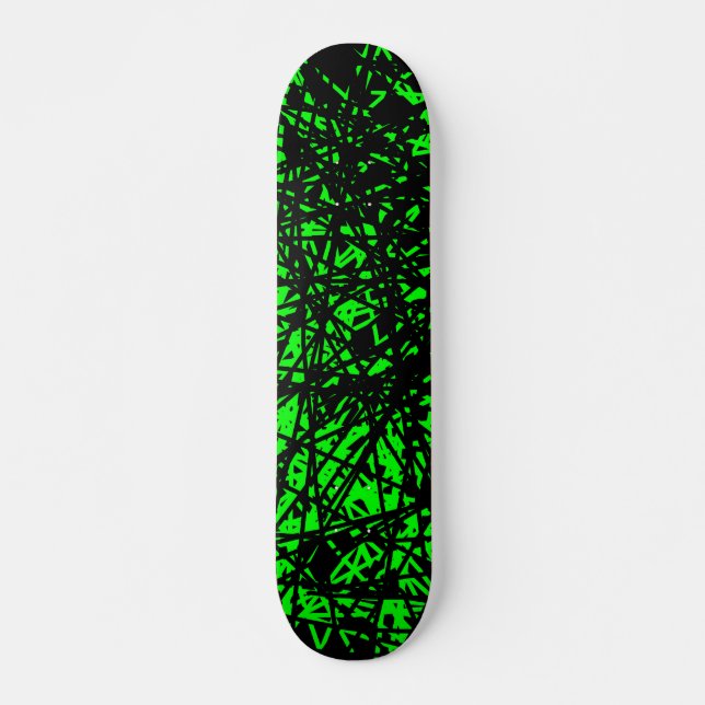 Skateboard Líneas abstractas - Verde (Anverso )