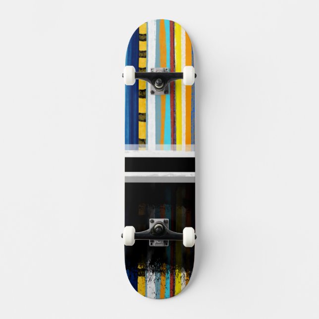Skateboard Líneas arcoíris salpicadura derretida (Anverso)