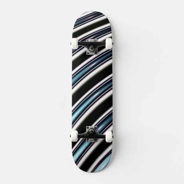 Skateboard Líneas curvadas cerca para arriba de un fractal (Anverso)