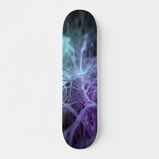 Skateboard Líneas neurales azul teal interconectadas