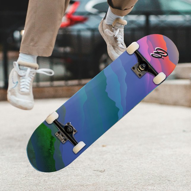 Skateboard Líneas onduladas de la selva del personalizado (Subido por el creador)