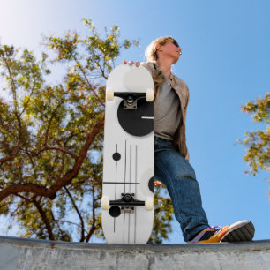 Skateboard Líneas sinfónicas del círculo geométrico minimalis