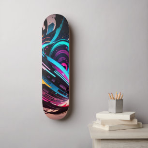 Skateboard Líneas y formas Art