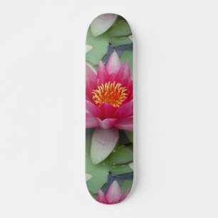 Skateboard Lirio de agua de Lotus rosa